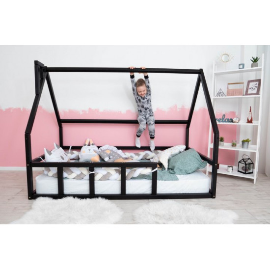Дитяче ліжко будиночок Монтессорі BUSY WOOD Модель 1 190х90 см чорний Дитяче ліжко будиночок Монтессорі BUSY WOOD Модель 1 190х90 см чорний