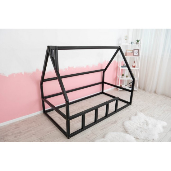Дитяче ліжко будиночок Монтессорі BUSY WOOD Модель 1 190х90 см чорний Дитяче ліжко будиночок Монтессорі BUSY WOOD Модель 1 190х90 см чорний