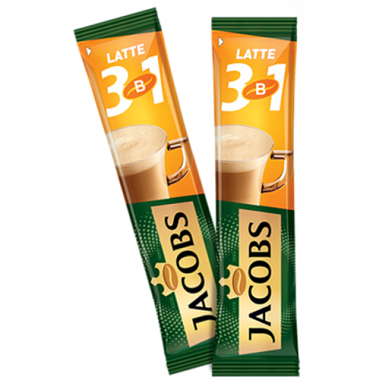 Кавовий напій Jacobs 3 in 1 Latte 24 x 12 г Кавовий напій Jacobs 3 in 1 Latte 24 x 12 г