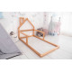 Children's bed Montessori house BUSY WOOD floor model 3 190x90 cm natural wood Children's bed Montessori house BUSY WOOD floor model 3 190x90 cm natural wood
