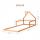 Children's bed Montessori house BUSY WOOD floor model 3 200x90 cm natural wood Children's bed Montessori house BUSY WOOD floor model 3 200x90 cm natural wood