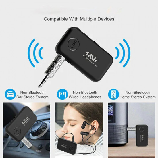 Bluetooth 5.0 стерео ресивер с микрофоном 1Mii Audio Receiver Miilink ML100 Bluetooth 5.0 стерео ресивер с микрофоном 1Mii Audio Receiver Miilink ML100