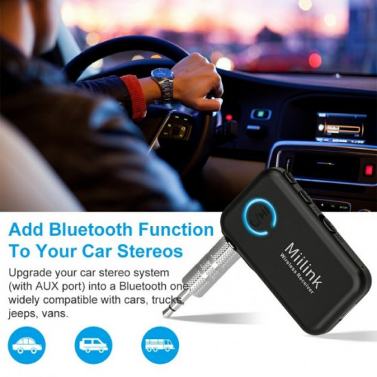 Bluetooth 5.0 стерео ресивер с микрофоном 1Mii Audio Receiver Miilink ML100 Bluetooth 5.0 стерео ресивер с микрофоном 1Mii Audio Receiver Miilink ML100