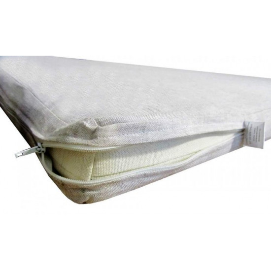 Winter/summer crib mattress 60x120x7 (linen fabric), gray Winter/summer crib mattress 60x120x7 (linen fabric), gray