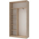 Sliding wardrobe Doros City Light 1200x450x2250 mm Sonoma (42002011)
