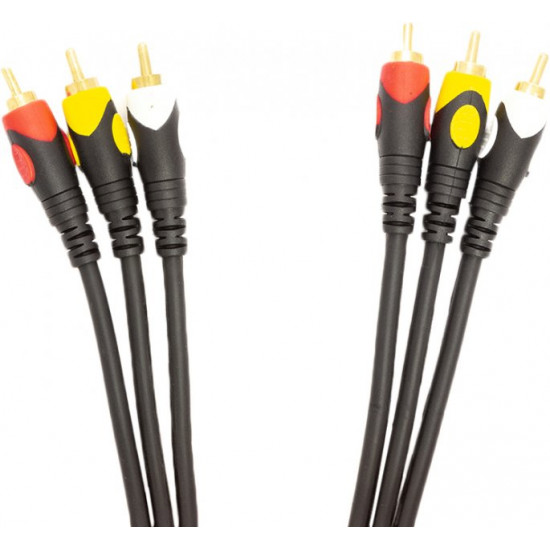 Кабель PowerPlant 3xRCA (M) - 3xRCA (M) 1.5 м (CA911714) Кабель PowerPlant 3xRCA (M) - 3xRCA (M) 1.5 м (CA911714)