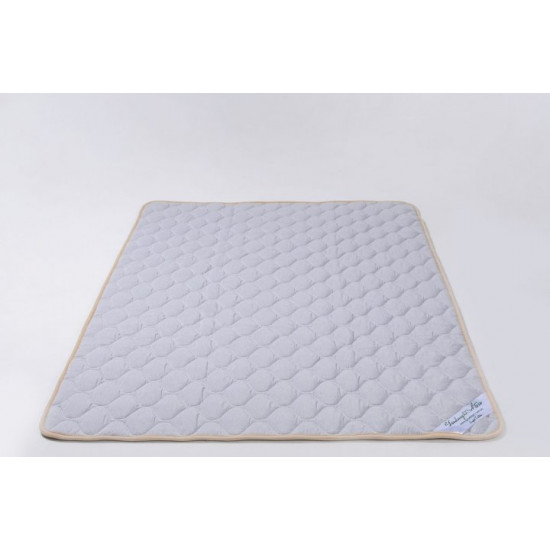 Merino wool mattress cover 220x200 Goodnight Store color Gray / White with gray stripes Merino wool mattress cover 220x200 Goodnight Store color Gray / White with gray stripes