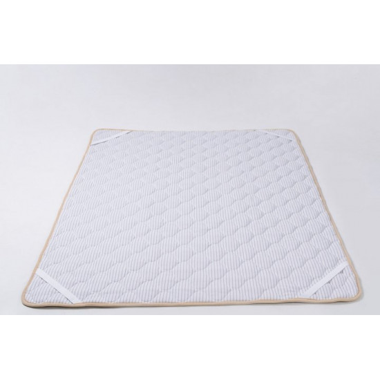 Merino wool mattress cover 220x200 Goodnight Store color Gray / White with gray stripes Merino wool mattress cover 220x200 Goodnight Store color Gray / White with gray stripes