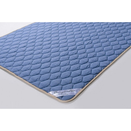 Merino wool mattress cover 140x200 Goodnight Store color Blue / White with blue stripes Merino wool mattress cover 140x200 Goodnight Store color Blue / White with blue stripes