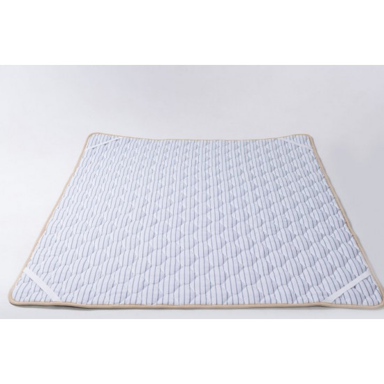 Merino wool mattress cover 160x200 Goodnight Store color Blue / White with blue stripes Merino wool mattress cover 160x200 Goodnight Store color Blue / White with blue stripes