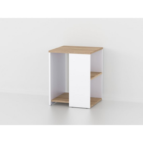 Coffee table Forte Lukas W 398 / H 513 / D 398 Sonoma Oak - White Coffee table Forte Lukas W 398 / H 513 / D 398 Sonoma Oak - White
