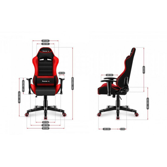 Крісло геймерське комп'ютерне Підліткове HUZARO RANGER 6.0 Red Mesh Оббивка тканина