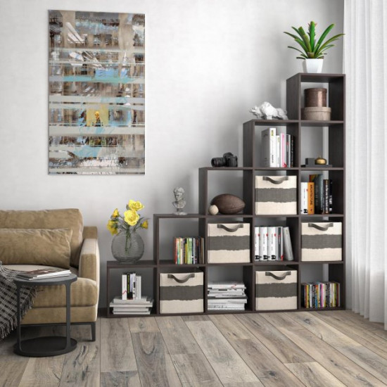 Rack ladder for 15 cells, wenge room divider W1776*H1776*D300 Rack ladder for 15 cells, wenge room divider W1776*H1776*D300