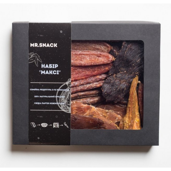 Набор мясных снеков MrSnack дегустационный Макс 900г Набор мясных снеков MrSnack дегустационный Макс 900г