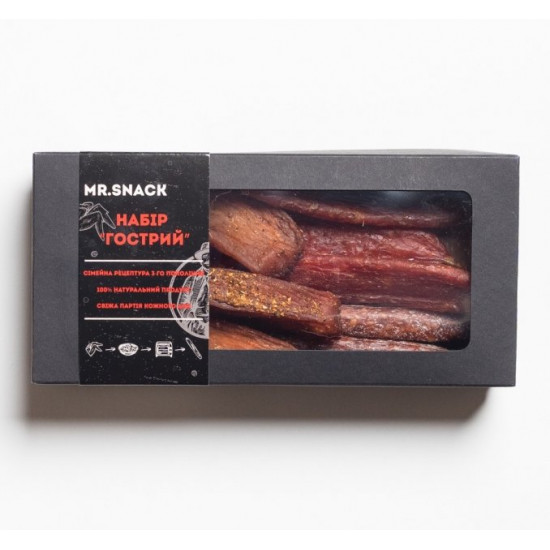 Set of meat snacks MrSnack Gostrii 300g Set of meat snacks MrSnack Gostrii 300g