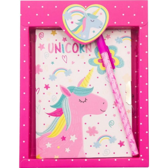 Children's notebook Malevaro in gift box with pen Cute unicorn (641956-A) (6931164701356) Children's notebook Malevaro in gift box with pen Cute unicorn (641956-A) (6931164701356)