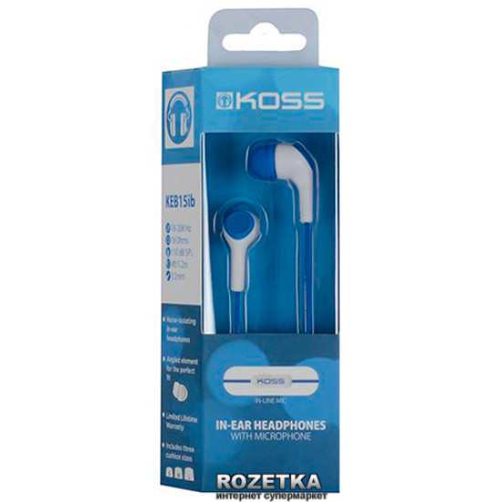Наушники Koss KEB15i Blue (190105.101) Наушники Koss KEB15i Blue (190105.101)