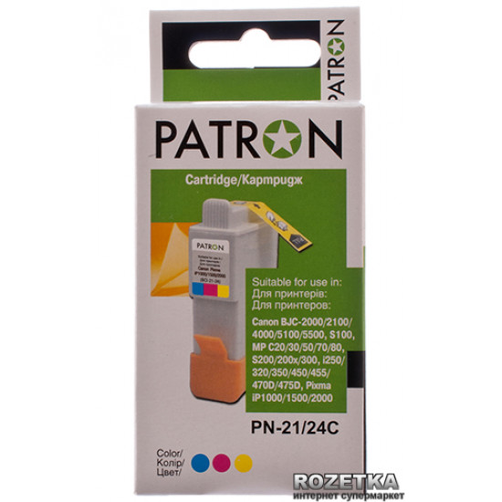 Картридж Patron Canon BCI-24/21 Colour (PN-21/24C) Картридж Patron Canon BCI-24/21 Colour (PN-21/24C)