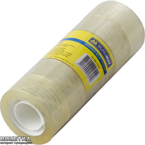 Adhesive tape Buromax 24 mm x 30 m Transparent 6 pcs (BM.7176-01) Adhesive tape Buromax 24 mm x 30 m Transparent 6 pcs (BM.7176-01)