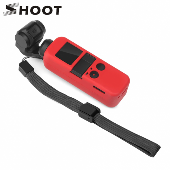 Силіконовий чохол для DJI Osmo Pocket зі страхувальним ремінцем - червоний (код XT-534) Силіконовий чохол для DJI Osmo Pocket зі страхувальним ремінцем - червоний (код XT-534)