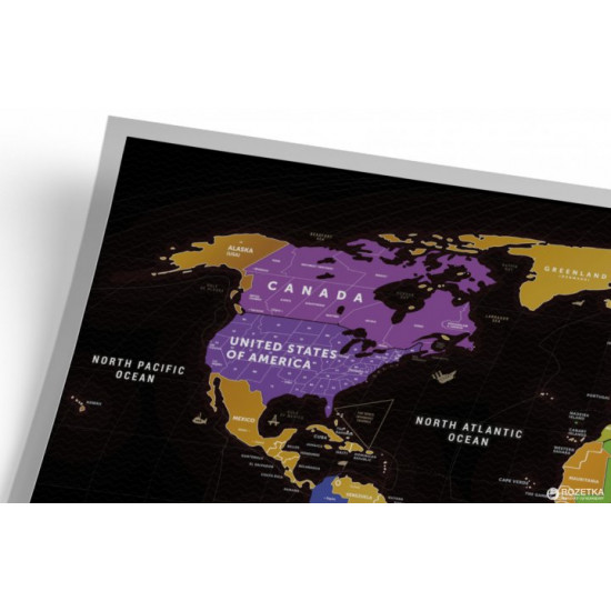 Скретч-карта світу 1DEA.me Travel Map Black World (BW) Скретч-карта світу 1DEA.me Travel Map Black World (BW)