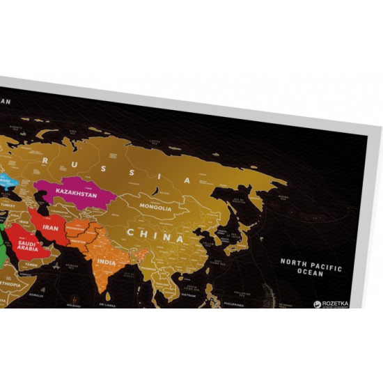 Скретч-карта світу 1DEA.me Travel Map Black World (BW) Скретч-карта світу 1DEA.me Travel Map Black World (BW)