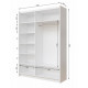 Sliding wardrobe VitalMebli VT 146 two-door 1400x550x2400 mm doors mirror graphite with pattern Sliding wardrobe VitalMebli VT 146 two-door 1400x550x2400 mm doors mirror graphite with pattern