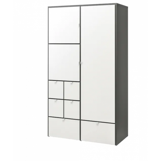 Wardrobe VISTHUS 122 cm IKEA 904.934.46 gray/white Wardrobe VISTHUS 122 cm IKEA 904.934.46 gray/white