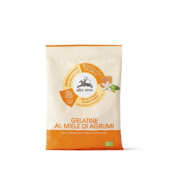 Jelly candies with citrus and honey flavor Organic Alce Nero 100 g Jelly candies with citrus and honey flavor Organic Alce Nero 100 g