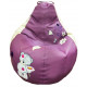Children's beanbag pouf sportkreslo Teddy Eco leather size L 95*115cm lilac Children's beanbag pouf sportkreslo Teddy Eco leather size L 95*115cm lilac