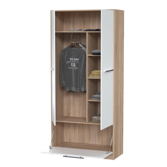 Шкаф платяной Smartmebel HF (Нимфея Альба, Дуб Сонома) (N 100-68) Шкаф платяной Smartmebel HF (Нимфея Альба, Дуб Сонома) (N 100-68)
