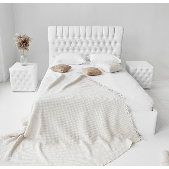 Double bed with lifting mechanism 160x200 Chester Embawood Chipboard/fibreboard/artificial leather color white Double bed with lifting mechanism 160x200 Chester Embawood Chipboard/fibreboard/artificial leather color white