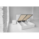 Double bed with lifting mechanism 160x200 Chester Embawood Chipboard/fibreboard/artificial leather color white Double bed with lifting mechanism 160x200 Chester Embawood Chipboard/fibreboard/artificial leather color white