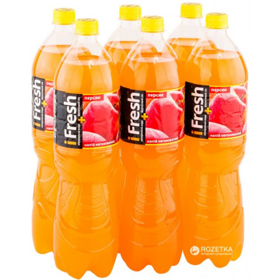 Упаковка сокового напою iFresh Персик 1.5 л х 6 пляшок (4820159360482) Упаковка сокового напою iFresh Персик 1.5 л х 6 пляшок (4820159360482)