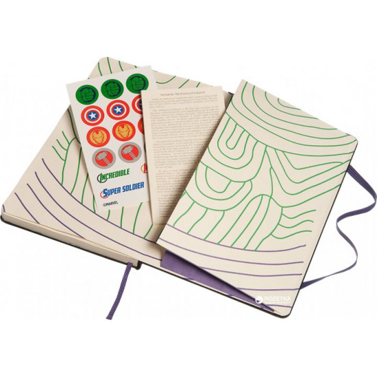 Moleskine Avengers Notebook 13 x 21 cm 240 Lined Pages Hulk (8055002852715)