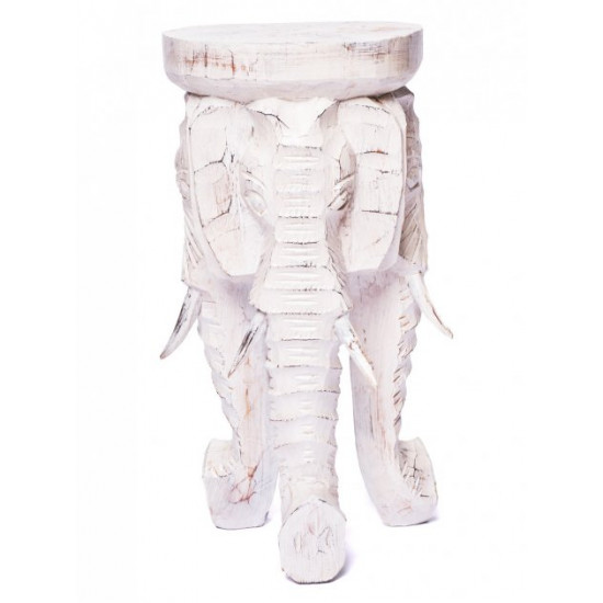 Decorative chair None wooden Three elephants height 50 cm White (25 030b) Decorative chair None wooden Three elephants height 50 cm White (25 030b)