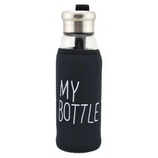 Стеклянная бутылка My Bottle 420 мл с ситечком для заварки серебряный Стеклянная бутылка My Bottle 420 мл с ситечком для заварки серебряный