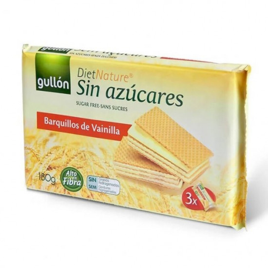 Вафлі Gullon Diet Nature ванільні Без цукру, 180г Вафлі Gullon Diet Nature ванільні Без цукру, 180г