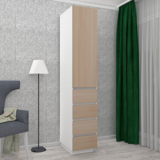 Hinged wardrobe FlashNika Hold 26 Nymphea alba + milky oak Hinged wardrobe FlashNika Hold 26 Nymphea alba + milky oak