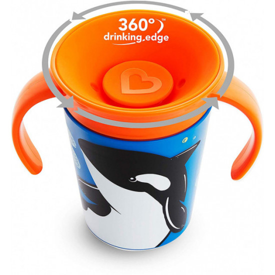 Чашка-непроливайка Munchkin Miracle 360° Trainer cup Косатка 177 мл (051775) Чашка-непроливайка Munchkin Miracle 360° Trainer cup Косатка 177 мл (051775)