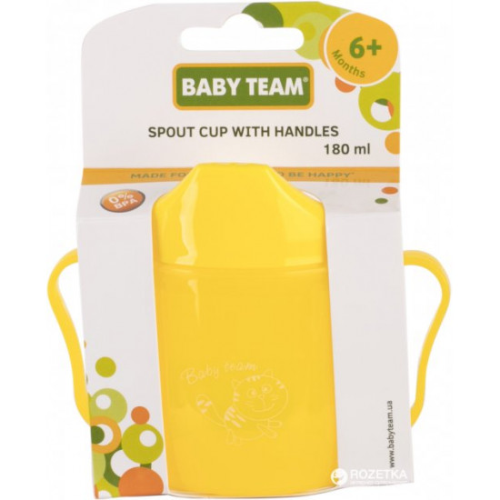 Поільник зі спаутом Baby Team жовтий 180 мл (5007_жовтий) Поільник зі спаутом Baby Team жовтий 180 мл (5007_жовтий)