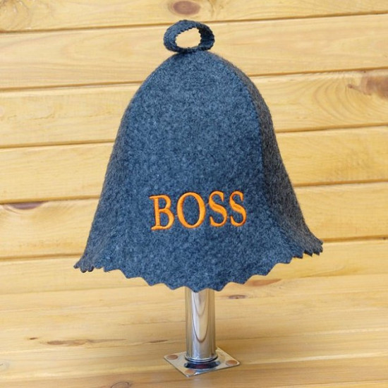 Boss gray sauna hat Boss gray sauna hat