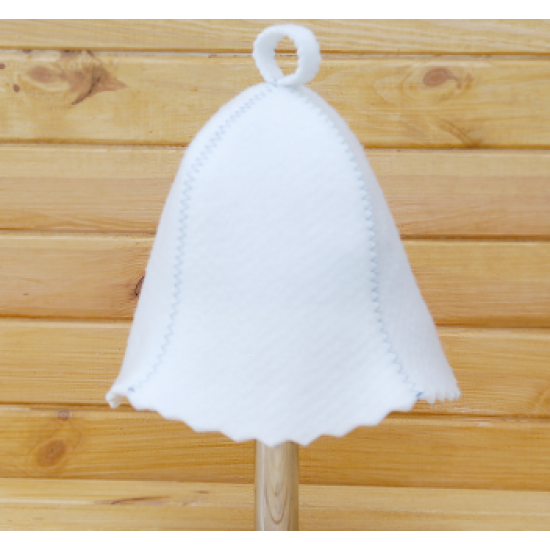 White sauna hat