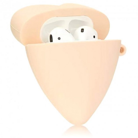 Силіконовий футляр Lucky Heart series для навушників AirPods 1/2 + кільце Рожевий Силіконовий футляр Lucky Heart series для навушників AirPods 1/2 + кільце Рожевий