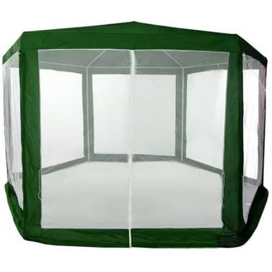 Pavilion garden tent-awning Pawilon 6 - edged with green mosquito net Pavilion garden tent-awning Pawilon 6 - edged with green mosquito net