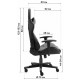 Gamer chair GT RACER X-2316 Black Gamer chair GT RACER X-2316 Black