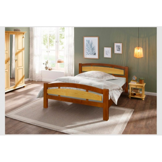 Bed made of natural wood Jersey pine 180x200 apple/alder Stemma Bed made of natural wood Jersey pine 180x200 apple/alder Stemma