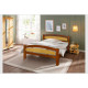 Bed made of natural wood Jersey pine 180x200 apple/alder Stemma Bed made of natural wood Jersey pine 180x200 apple/alder Stemma