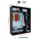 Sliding wardrobe HOUSE Favorit B196 White Mirror 190x60x240 Sliding wardrobe HOUSE Favorit B196 White Mirror 190x60x240