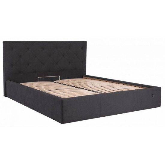 Кровать Bristol Standart 120 х 190 см Мисти Dark Grey Темно-серая Кровать Bristol Standart 120 х 190 см Мисти Dark Grey Темно-серая